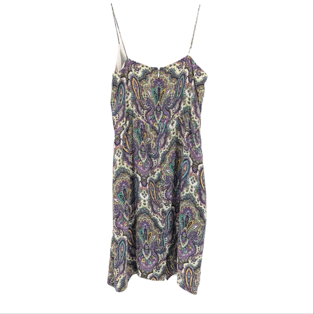 J.Crew Blouson Silk Dress in Royal Paisley Size 8 - Picture 5 of 16